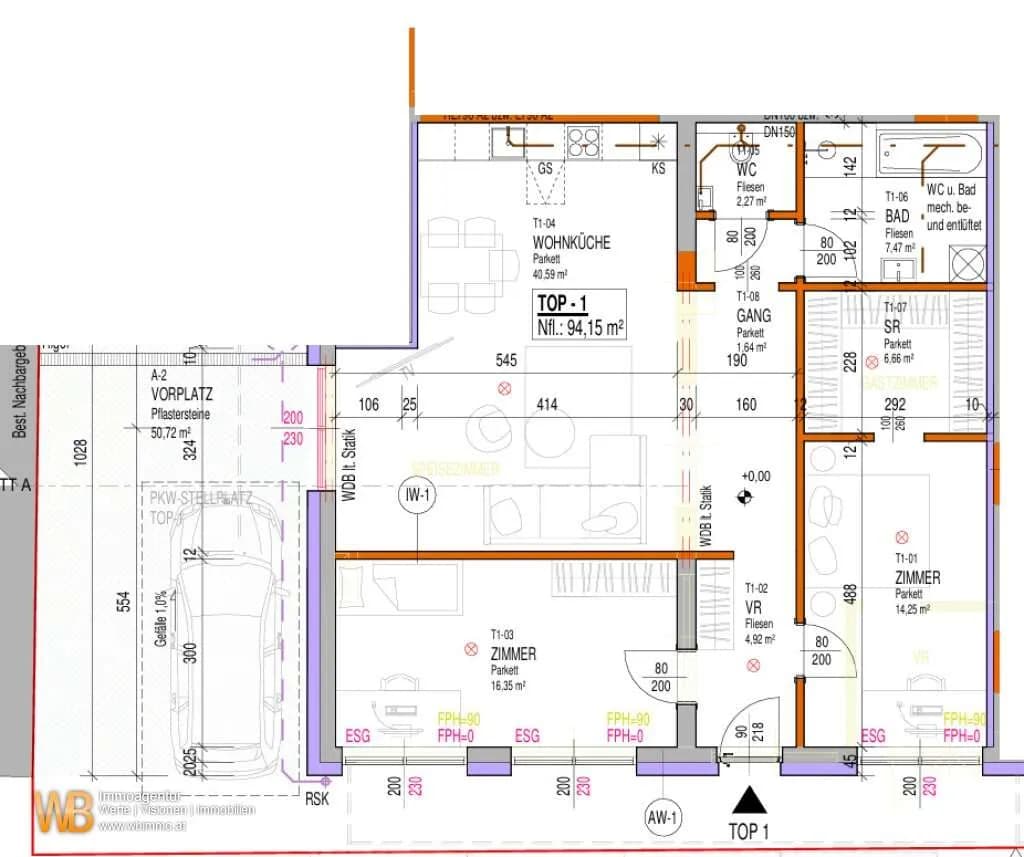 3-Zimmer-Wohnung kaufen in Neusiedl am See – 94,72 m², € 207.130 – Bild 2 von 3