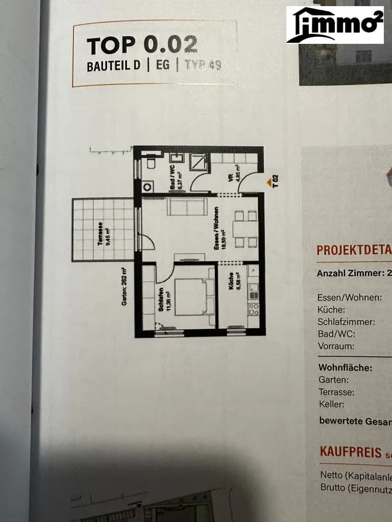 2-Zimmer-Wohnung kaufen in Villach – 48 m², € 220.000 – Bild 16 von 17
