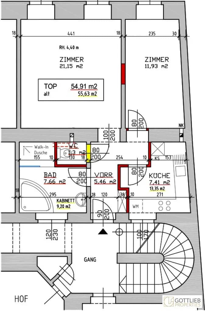 2-Zimmer-Wohnung kaufen in Wien – 54,91 m², € 435.000 – Bild 19 von 19
