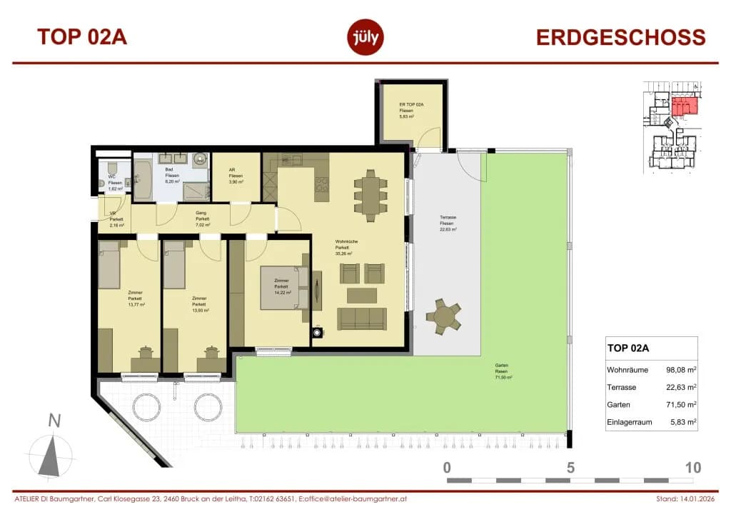 4-Zimmer-Wohnung mieten in Bruck an der Leitha – 98,08 m², € 1.748 – Bild 13 von 13