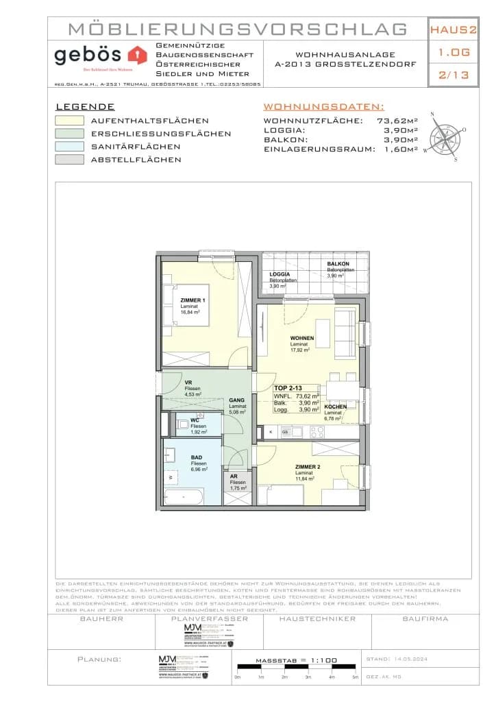 3-Zimmer-Wohnung mieten in Hollabrunn – 73,62 m², € 770 – Bild 17 von 17