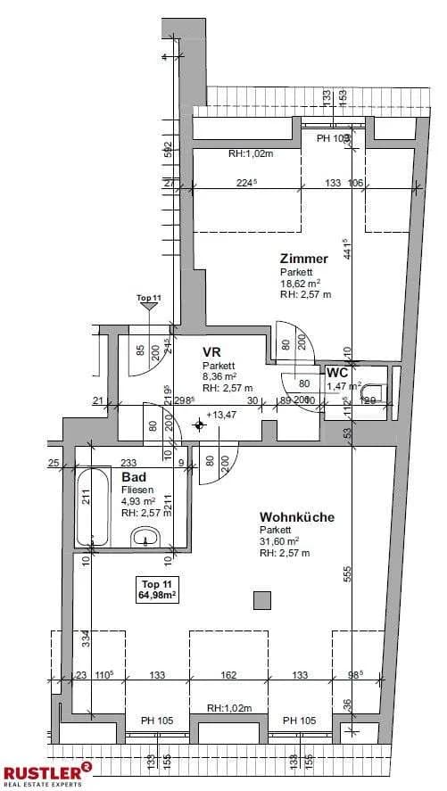 2-Zimmer-Wohnung kaufen in Graz – 64,98 m², € 249.000 – Bild 20 von 21