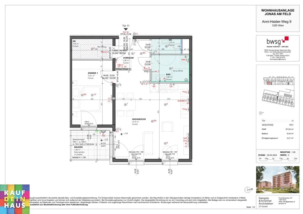 2-Zimmer-Wohnung kaufen in Wien – 57,93 m², € 297.000 – Bild 13 von 23
