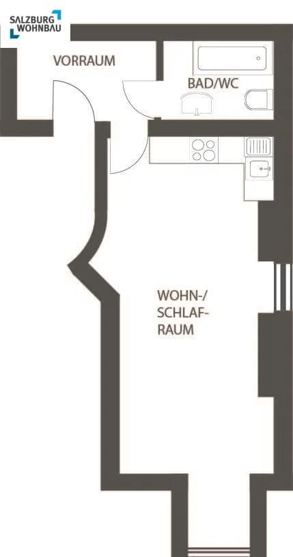 1-Zimmer-Wohnung mieten in Tamsweg – 38 m², € 494 – Bild 2 von 2