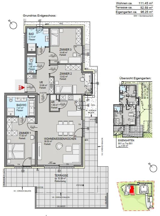 4-Zimmer-Wohnung kaufen in Graz – 111,45 m², € 799.500 – Bild 5 von 7