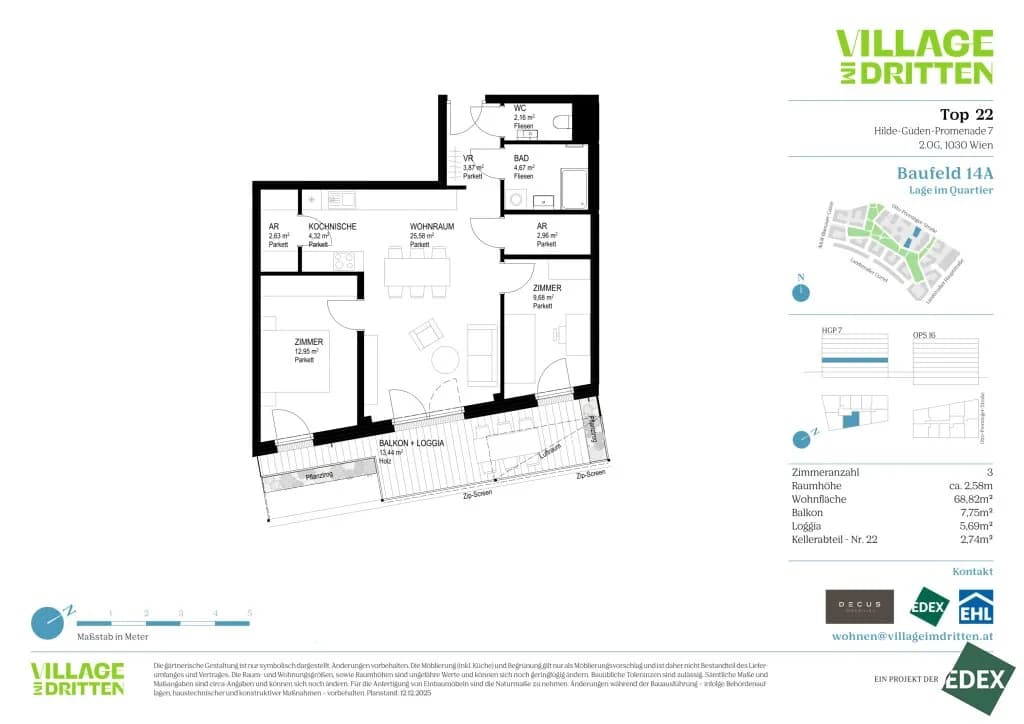 3-Zimmer-Wohnung kaufen in Wien – 68,82 m², € 508.500 – Bild 11 von 11