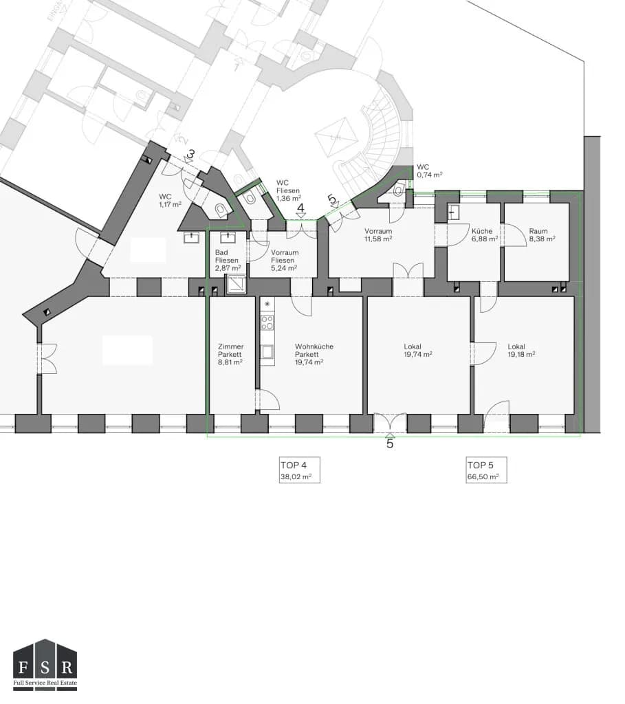5-Zimmer-Gewerbeimmobilie kaufen in Wien – 105 m², € 425.000 – Bild 12 von 15