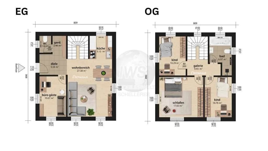 5-Zimmer-Haus kaufen in Eferding – 110 m², € 309.000 – Bild 7 von 7