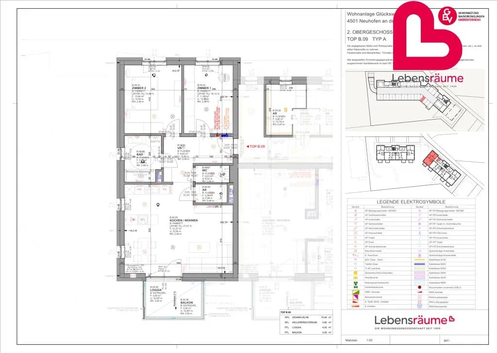 3-Zimmer-Wohnung mieten in Linz Land – 75 m², € 967 – Bild 3 von 3