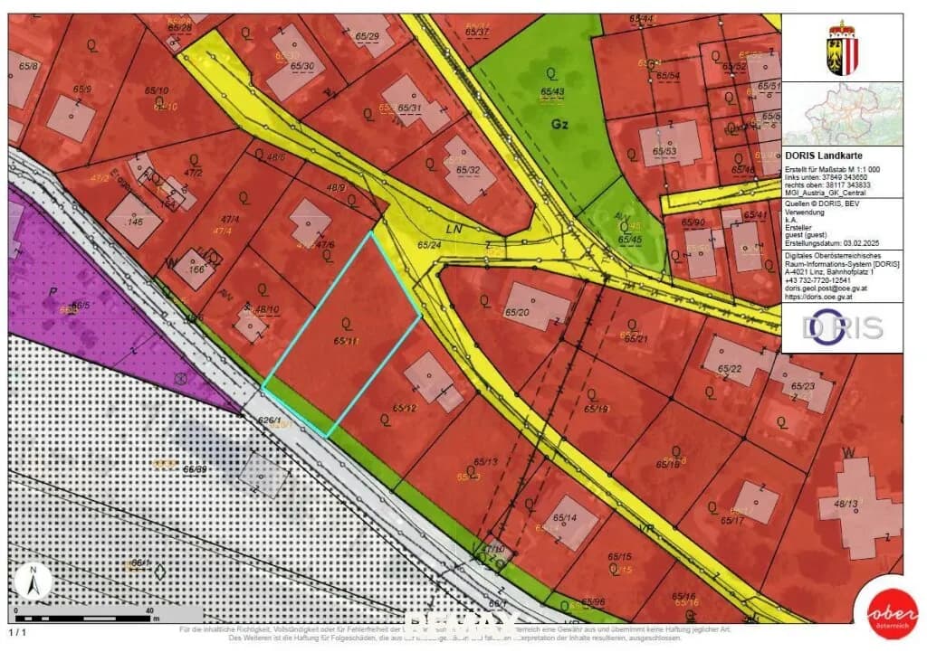 Grundstück kaufen in Grieskirchen – 1 312 m², € 129.000 – Bild 3 von 6