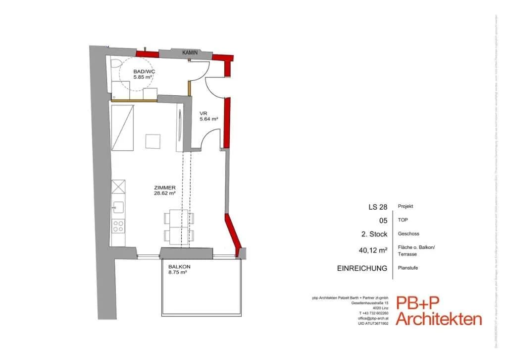 1-Zimmer-Wohnung kaufen in Braunau am Inn – 40,12 m², € 164.492 – Bild 2 von 2