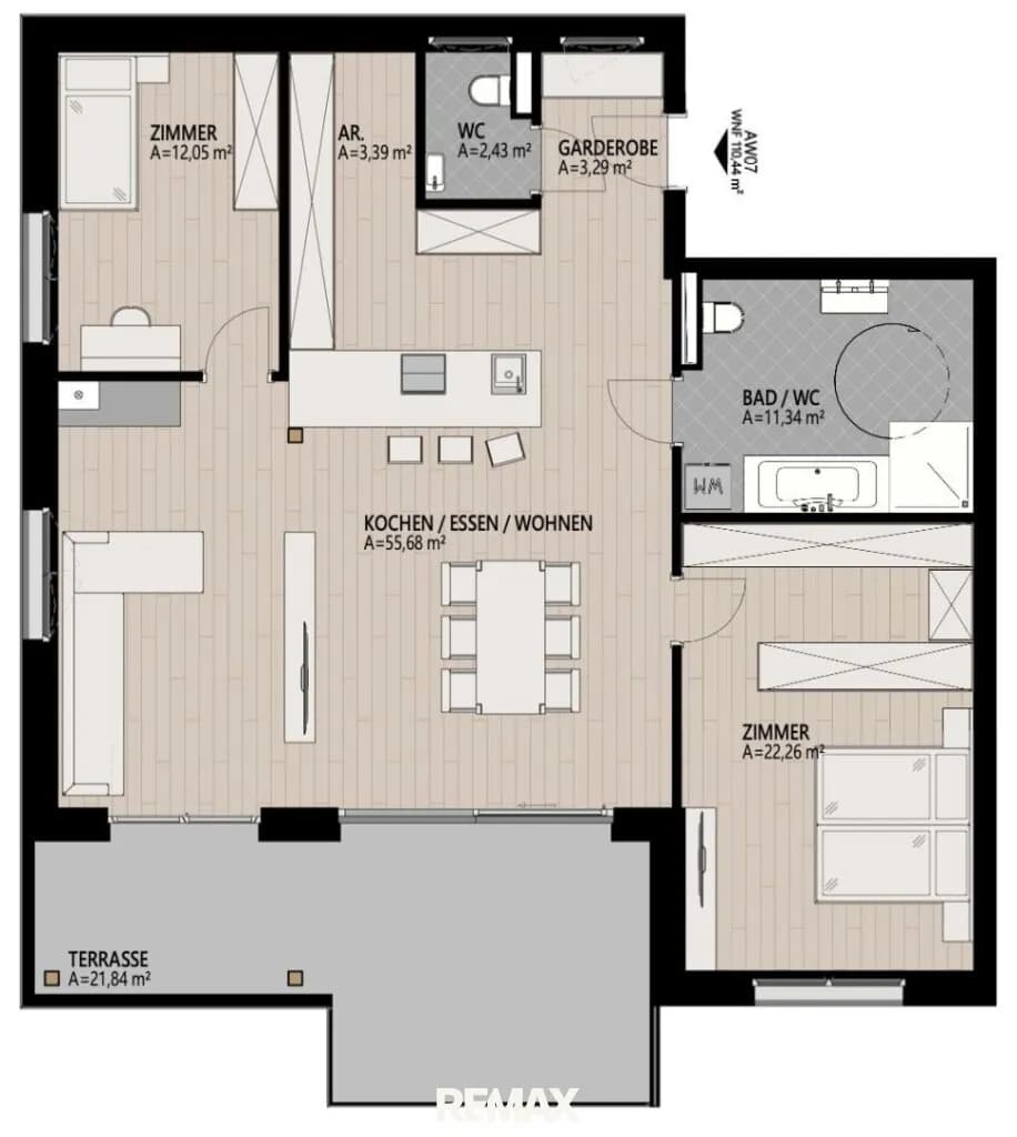 3-Zimmer-Wohnung kaufen in Kitzbühel – 110,44 m², € 735.000 – Bild 7 von 7