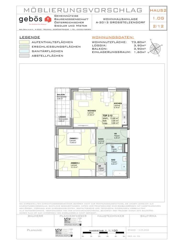 3-Zimmer-Wohnung mieten in Hollabrunn – 73,8 m², € 770 – Bild 19 von 19