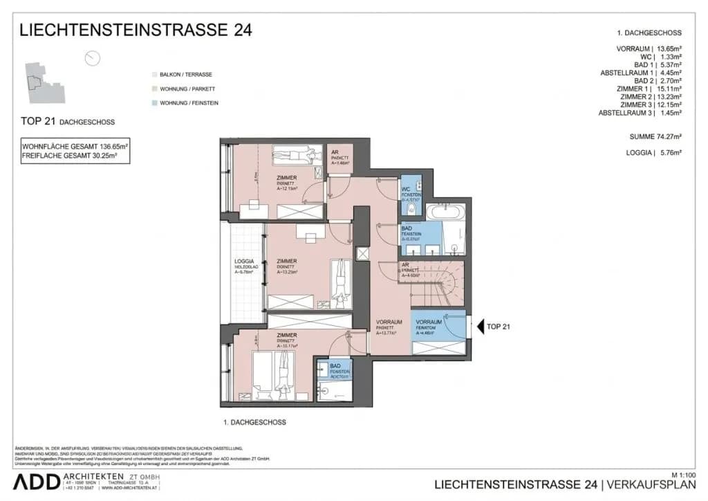 4-Zimmer-Wohnung kaufen in Wien – 136,65 m², € 2.183.040 – Bild 6 von 7