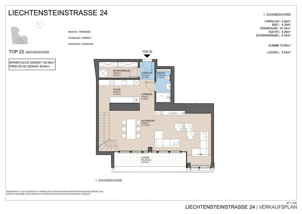 3-Zimmer-Wohnung kaufen in Wien – 145,66 m², € 2.330.560 – Bild 5 von 6