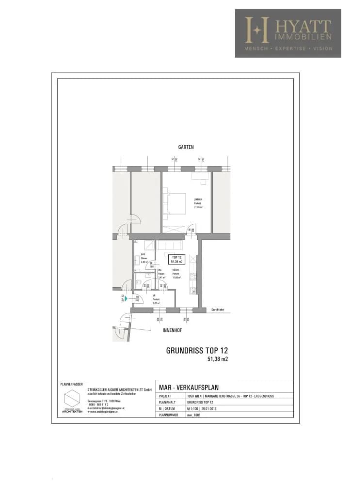 2-Zimmer-Wohnung kaufen in Wien – 51,38 m², € 339.000 – Bild 9 von 9