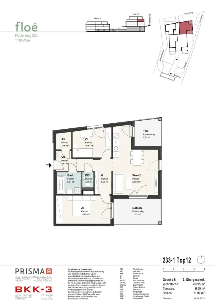3-Zimmer-Wohnung mieten in Wien – 69,95 m², € 1.799 – Bild 6 von 6