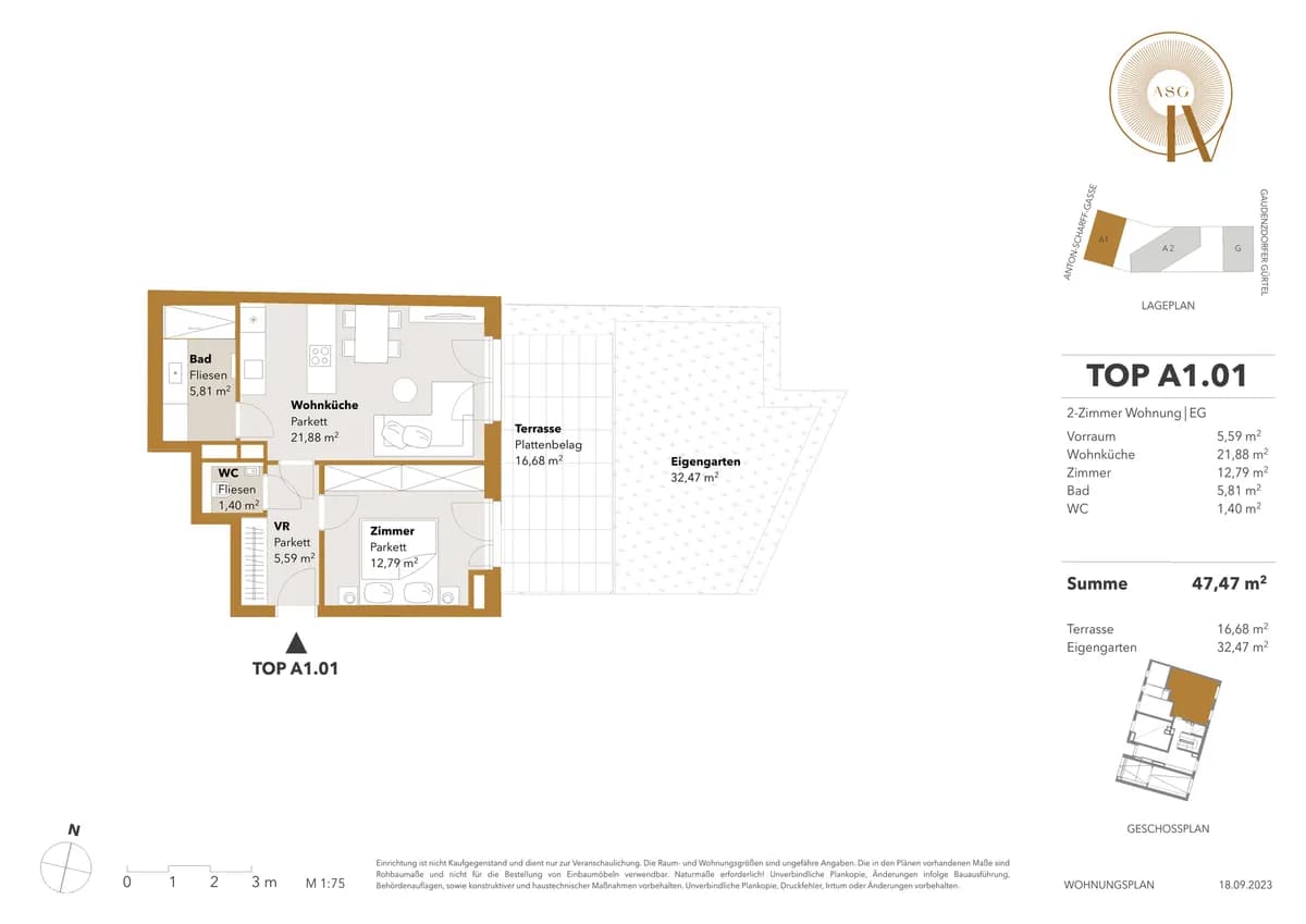 2-Zimmer-Wohnung mieten in Wien – 47,47 m², € 1.199 – Bild 25 von 25