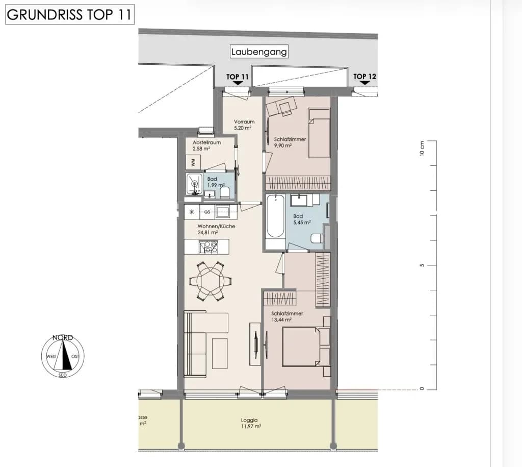 3-Zimmer-Wohnung kaufen in Mödling – 63,37 m², € 502.000 – Bild 8 von 8