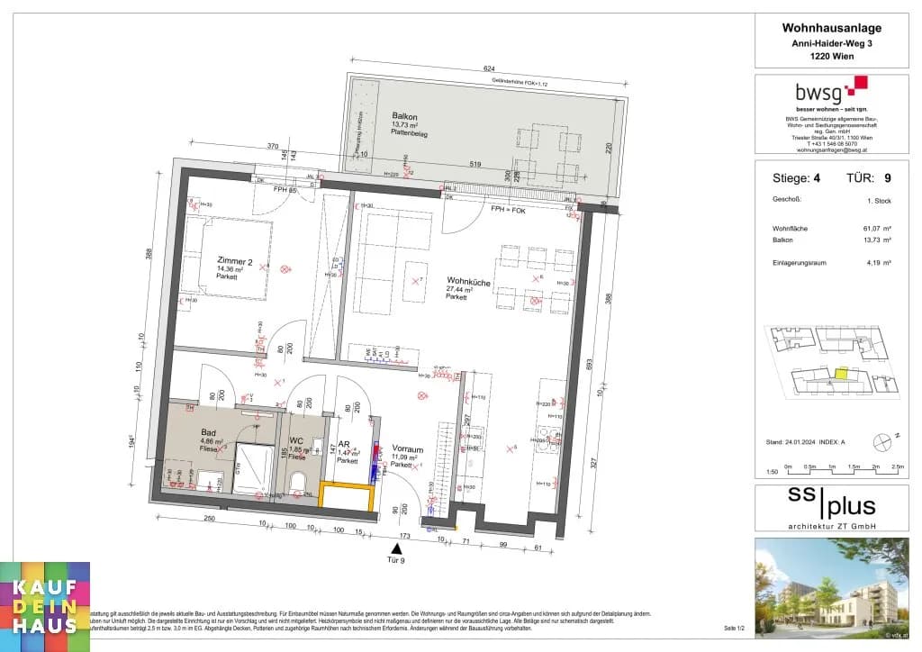 2-Zimmer-Wohnung kaufen in Wien – 61,07 m², € 314.000 – Bild 19 von 28