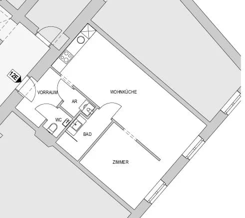 2-Zimmer-Wohnung mieten in Graz – 48 m², € 695 – Bild 6 von 6