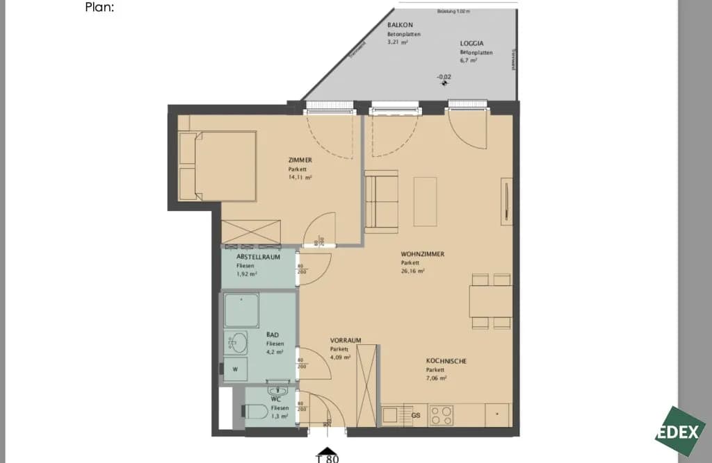 2-Zimmer-Wohnung mieten in Wien – 66 m², € 1.167 – Bild 13 von 13
