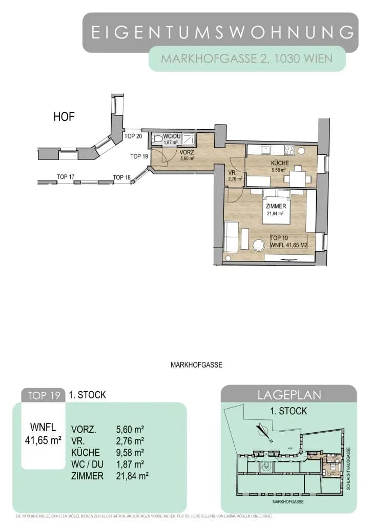 1-Zimmer-Wohnung kaufen in Wien – 41,65 m², € 198.000 – Bild 28 von 28