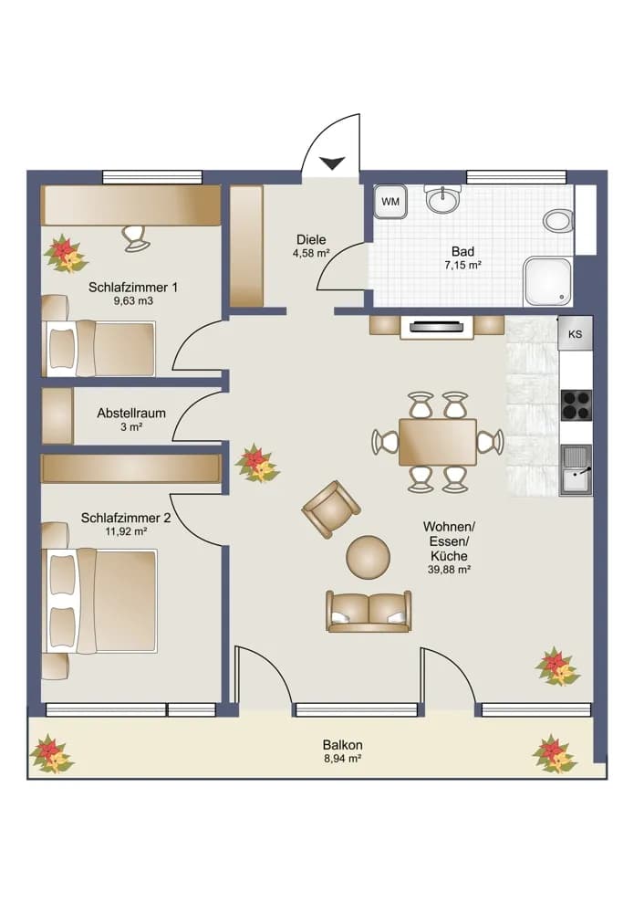 3-Zimmer-Wohnung kaufen in Feldkirch – 76 m², € 340.000 – Bild 2 von 14