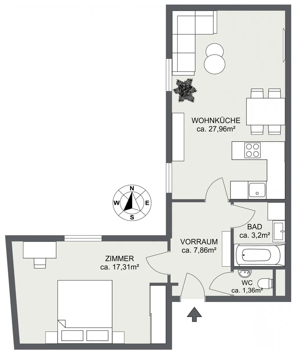 2-Zimmer-Wohnung mieten in Wien – 57,69 m², € 1.050 – Bild 11 von 11