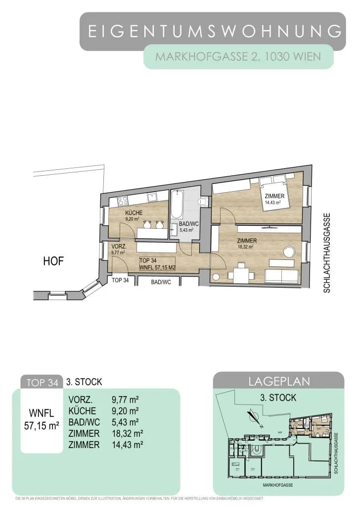 2-Zimmer-Wohnung kaufen in Wien – 57,15 m², € 270.000 – Bild 21 von 21