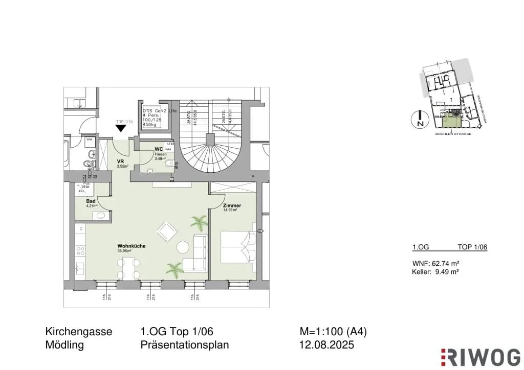 2-Zimmer-Wohnung kaufen in Mödling – 63,22 m², € 449.000 – Bild 21 von 22