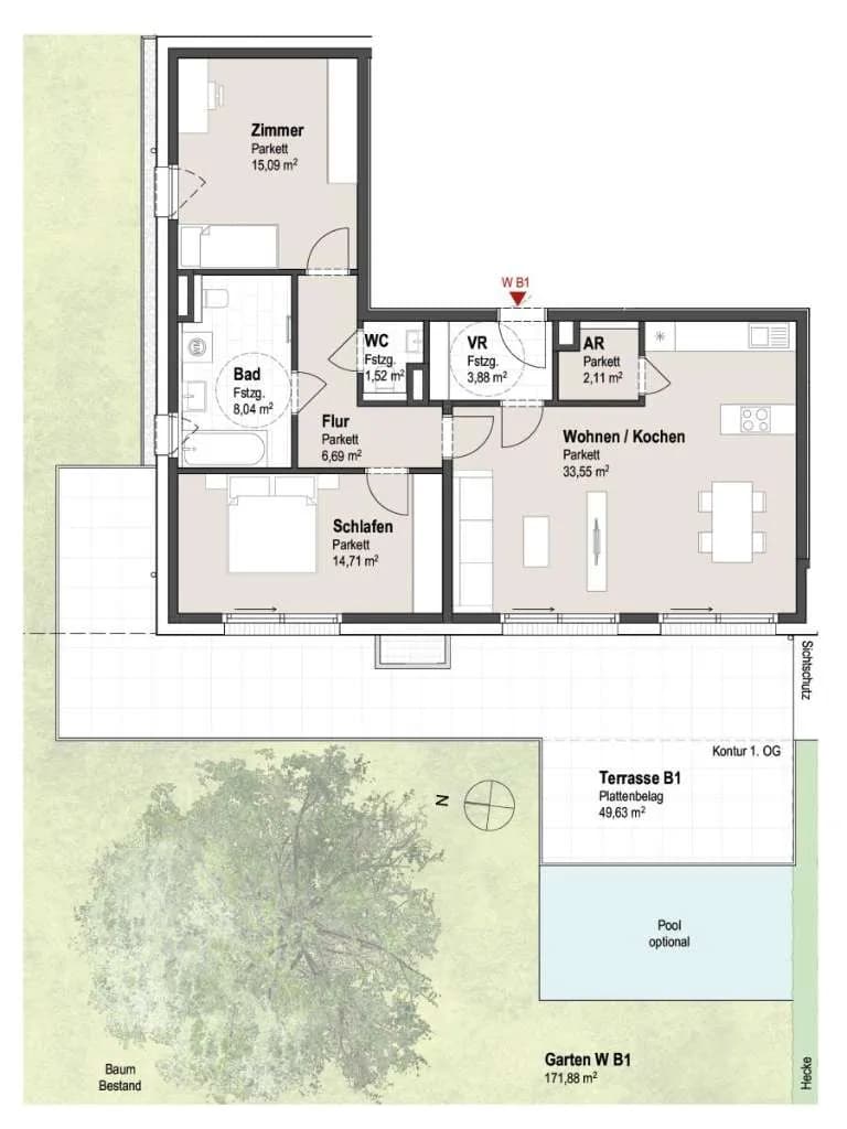 Wohnung kaufen in Salzburg Stadt – 85,59 m², € 1.472.148 – Bild 5 von 6