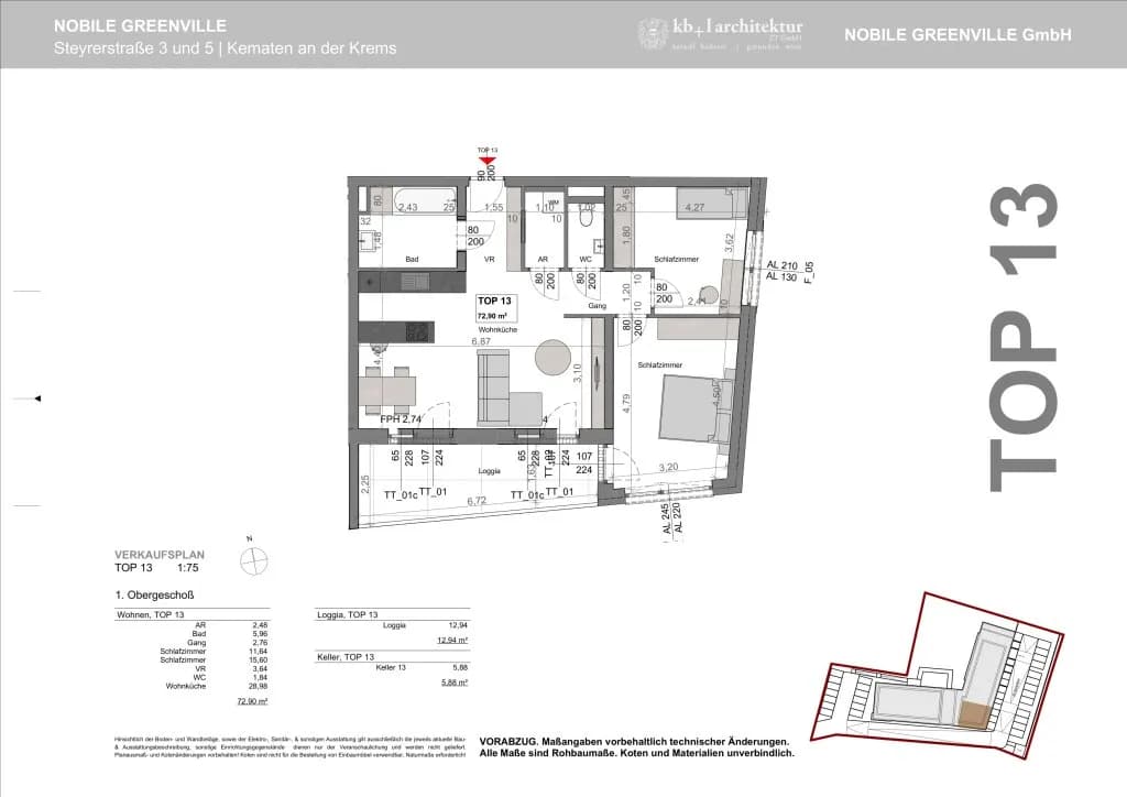 3-Zimmer-Wohnung kaufen in Linz Land – 72,9 m², € 310.000 – Bild 10 von 10