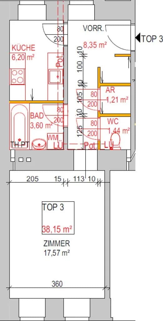 1-Zimmer-Wohnung kaufen in Wien – 39,58 m², € 205.000 – Bild 18 von 18