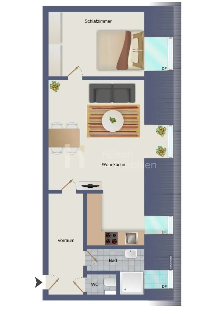 2-Zimmer-Wohnung mieten in Wien – 49,57 m², € 1.082 – Bild 9 von 9