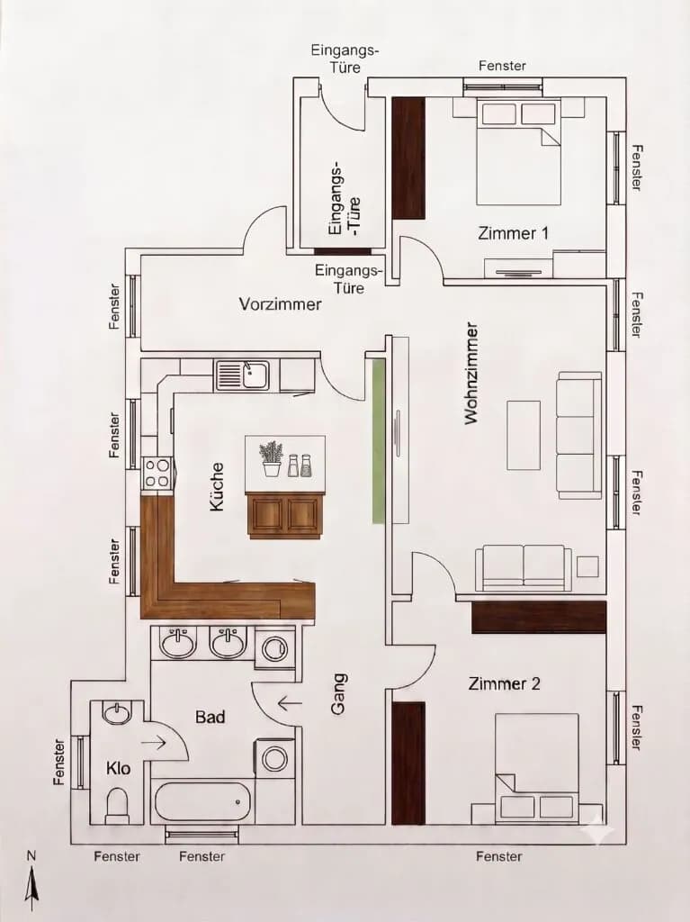 3-Zimmer-Wohnung mieten in Wien – 104 m², € 1.500 – Bild 13 von 13