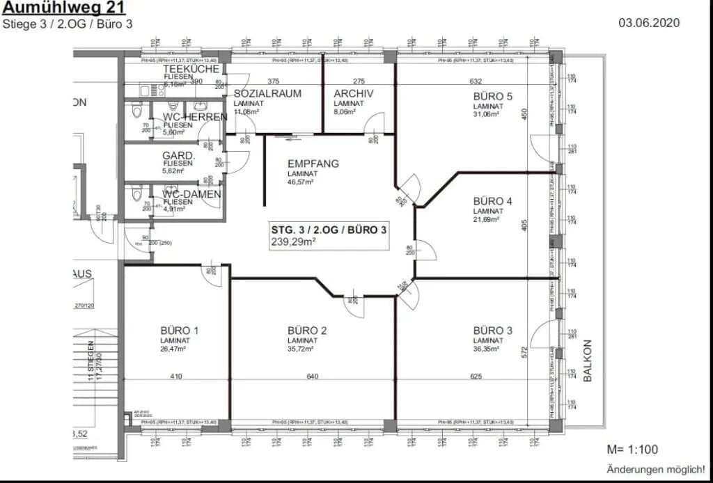 6-Zimmer-Gewerbeimmobilie mieten in Baden – 240 m², € 3.462 – Bild 5 von 5