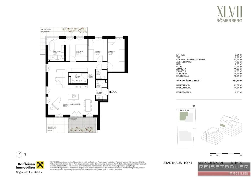 4-Zimmer-Wohnung kaufen in Linz – 132,39 m², € 1.199.000 – Bild 6 von 6