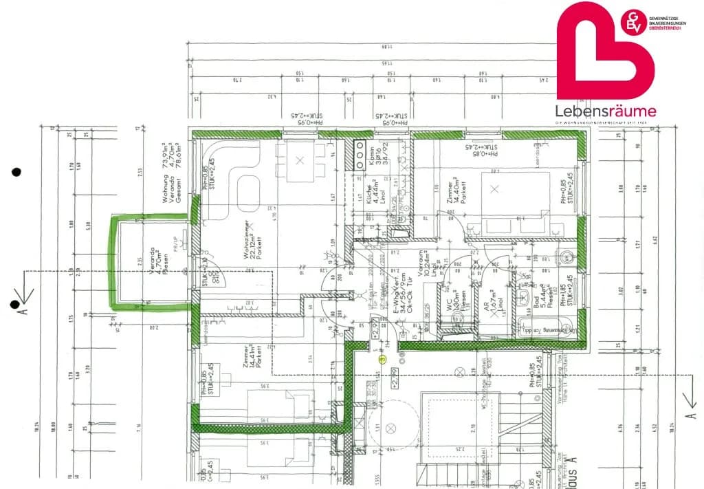 3-Zimmer-Wohnung mieten in Rohrbach – 78,61 m², € 800 – Bild 12 von 12