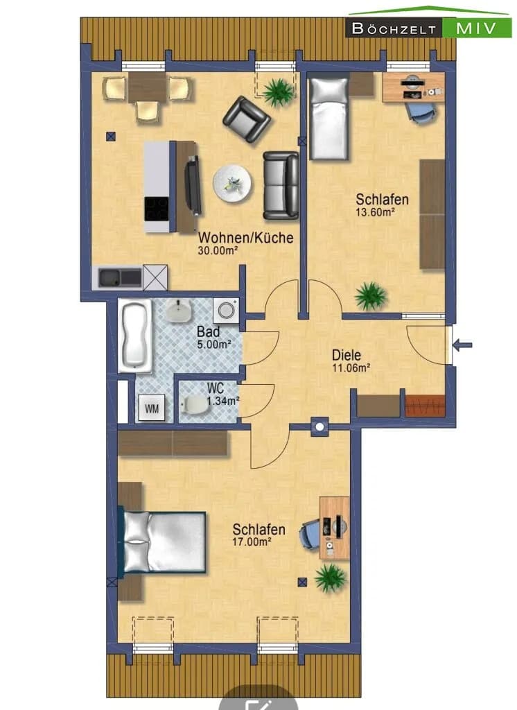 3-Zimmer-Wohnung mieten in Leoben – 91,09 m², € 842 – Bild 16 von 18