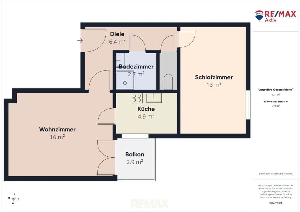2-Zimmer-Wohnung kaufen in Gänserndorf – 47 m², € 115.000 – Bild 10 von 10