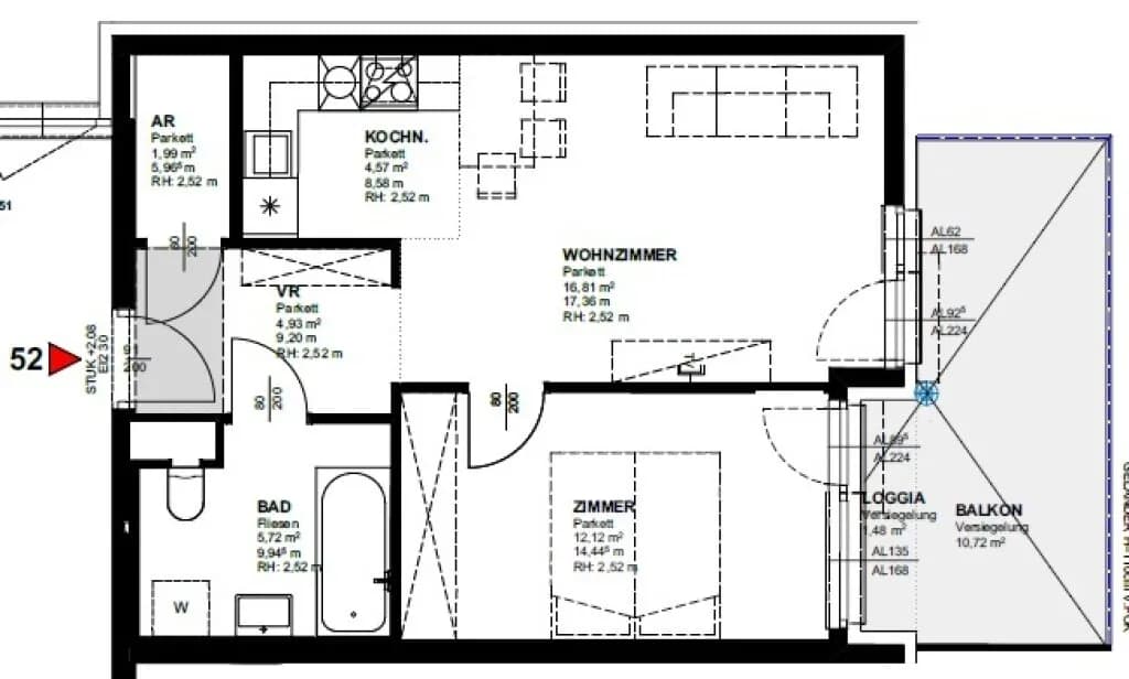 2-Zimmer-Wohnung mieten in Wien – 47,62 m², € 965 – Bild 11 von 11