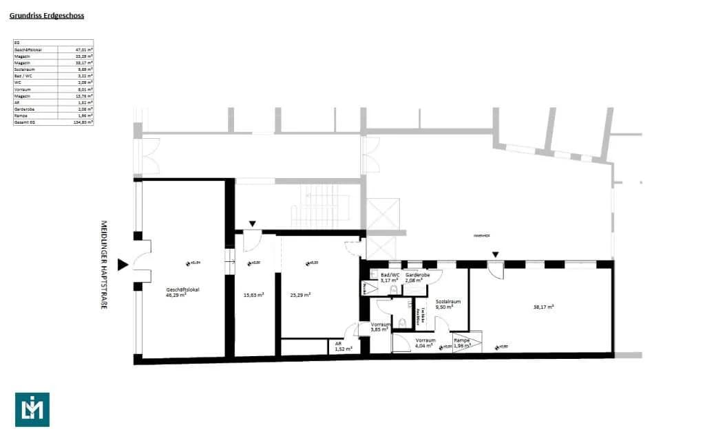5-Zimmer-Gewerbeimmobilie mieten in Wien – 155 m², € 2.999 – Bild 11 von 11