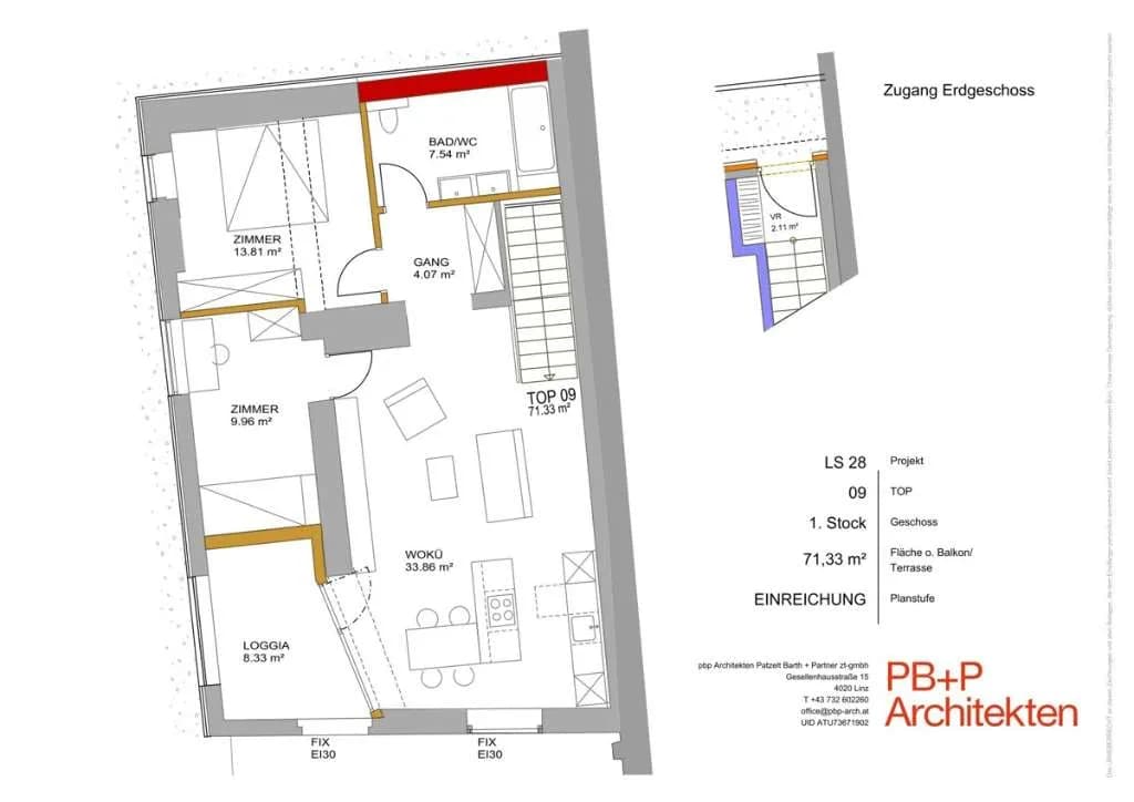 3-Zimmer-Wohnung kaufen in Braunau am Inn – 71,33 m², € 305.300 – Bild 5 von 5