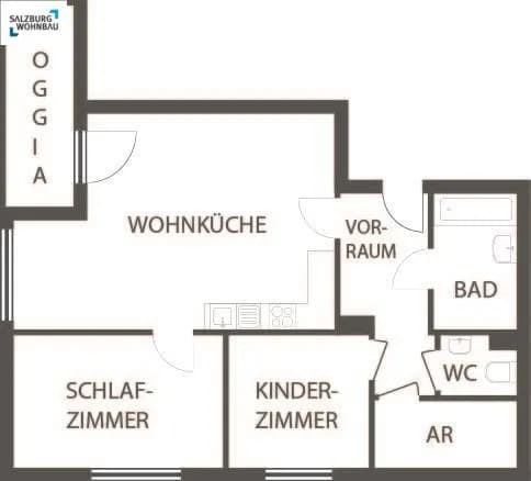 3-Zimmer-Wohnung mieten in Tamsweg – 73 m², € 711 – Bild 2 von 2