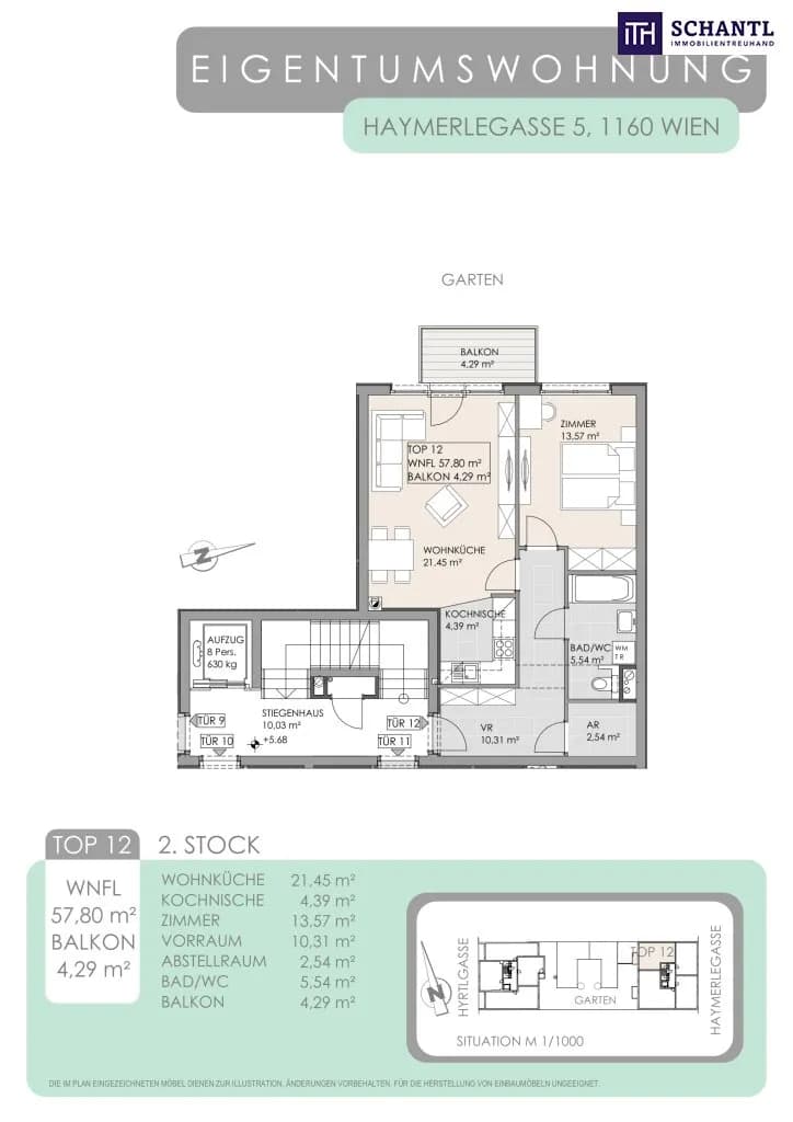 2-Zimmer-Wohnung kaufen in Wien – 57,8 m², € 345.000 – Bild 30 von 30