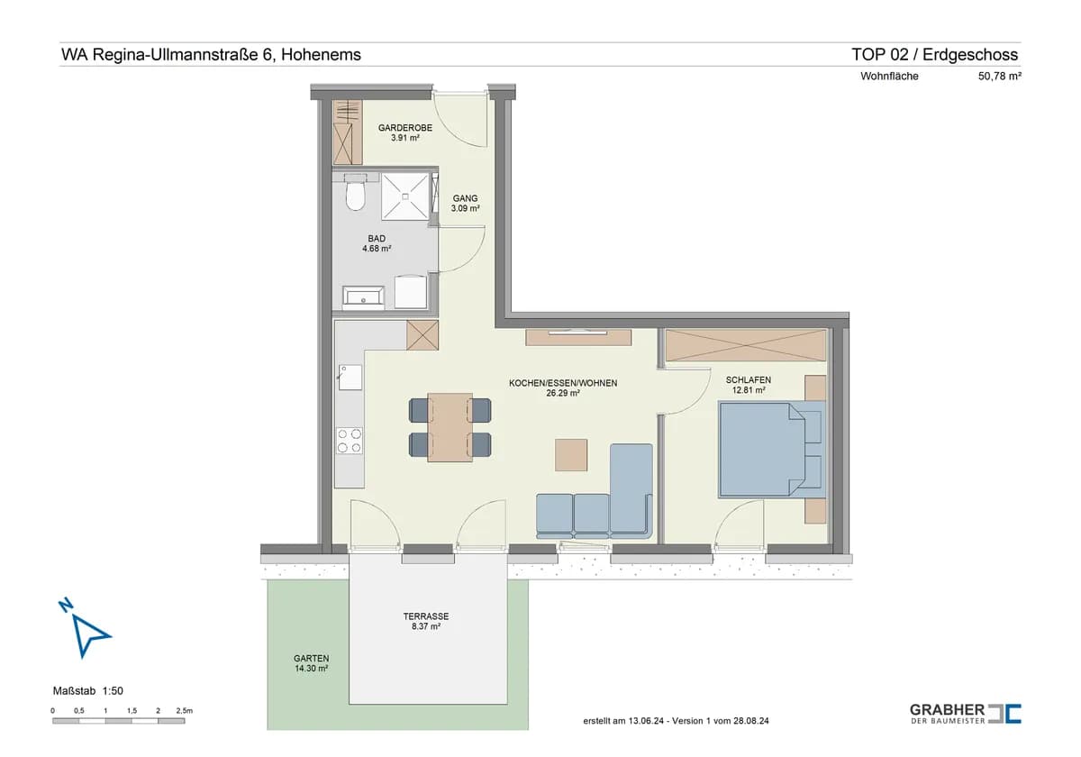 2-Zimmer-Wohnung kaufen in Dornbirn – 50,78 m², € 346.500 – Bild 8 von 8