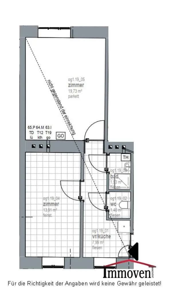 Immobilie kaufen in Wien – 44,96 m², € 135.000 – Bild 5 von 5
