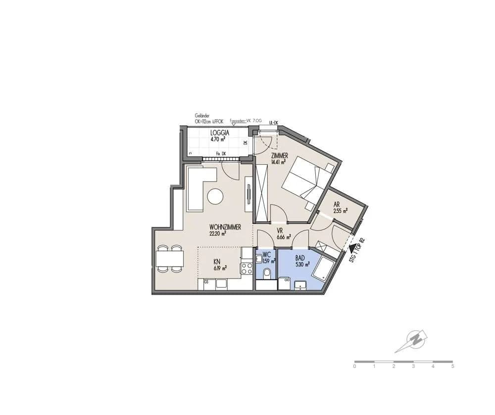 2-Zimmer-Wohnung kaufen in Wien – 58,9 m², € 349.000 – Bild 2 von 16