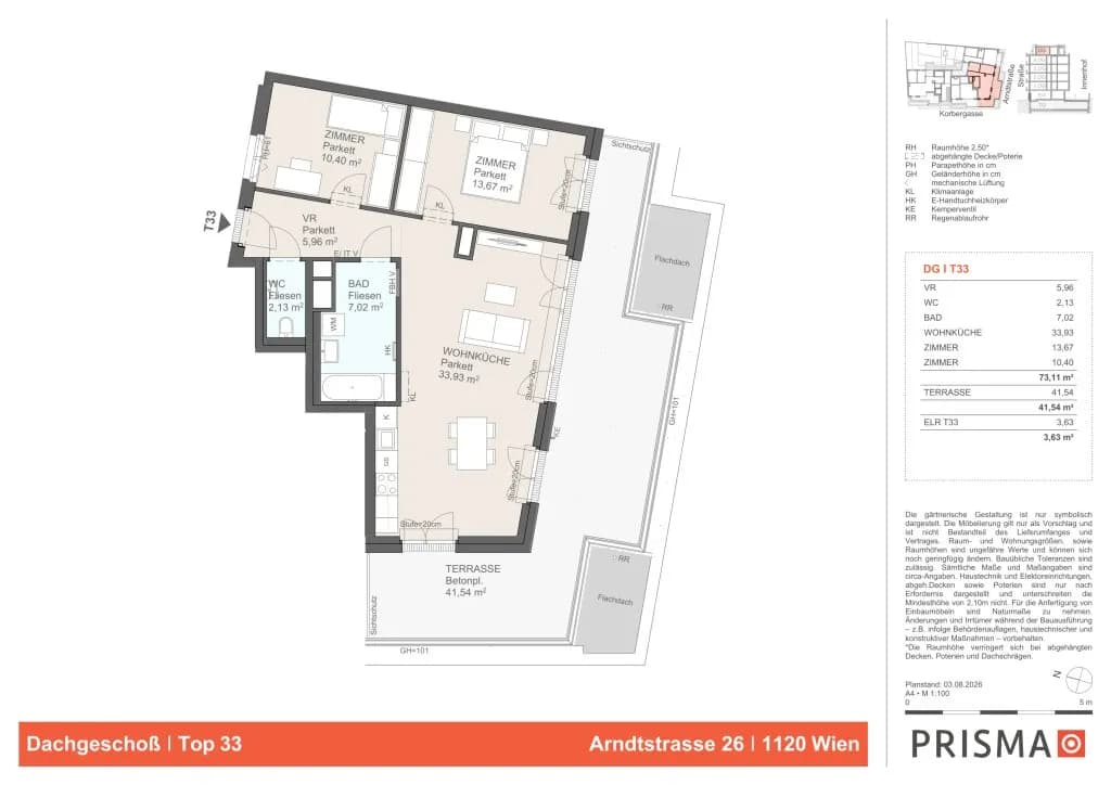 3-Zimmer-Wohnung kaufen in Wien – 73,11 m², € 606.000 – Bild 3 von 3